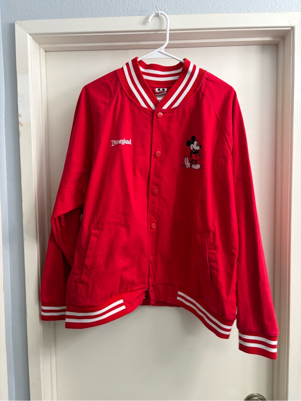 Disney Red and White Mickey Tag Crewneck